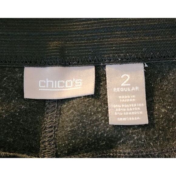 Chico's Women's Size 2 US M Stretch Rayon Two Back Pockets Dark Gray Pants - Picture 3 of 9